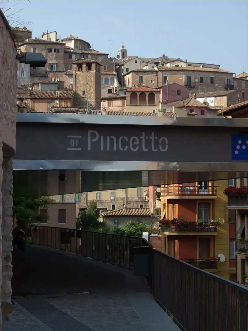 La stazione Pincetto del minimetrò di Perugia, capolinea vicino al centro storico